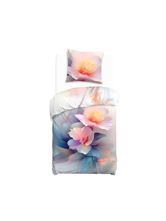 Darymex Cotton Satin Duvet Cover Set 140x200cm Single With Pillowcase Pastel