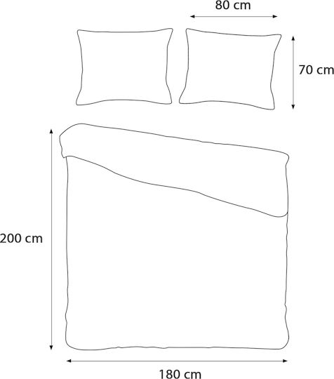 Darymex Baumwollsatin Bettbezug Set 180x200cm Halbdoppel mit Kissenbezug Creme