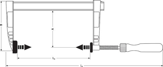 Rexxer Σφιγκτήρας Ξυλουργού 80x300 Mm 4 Τεμάχια