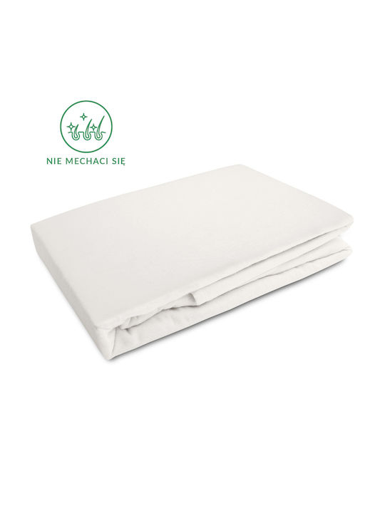 Darymex King Size Flanell Bettlaken mit Gummibettlaken 180x200cm Ecru