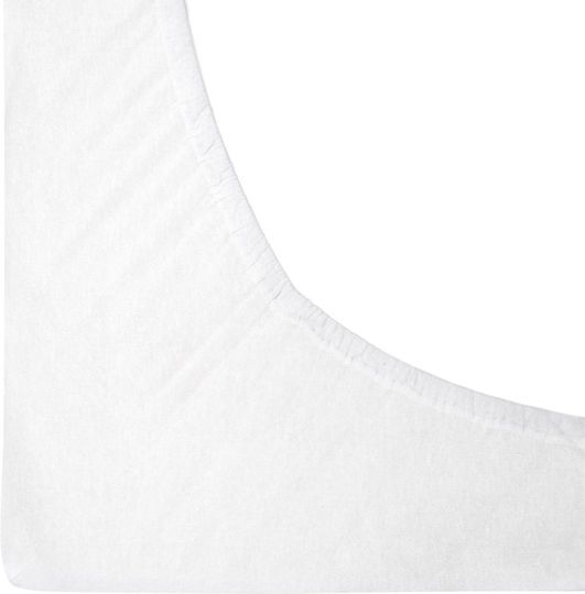 Darymex Σεντόνι King Size Φανελένιο με Λάστιχο 180x200εκ. Flannel Λευκό