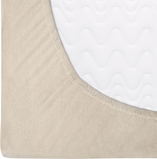 Darymex Darymex Bettlaken Übergröße Flanell mit Gummibettlaken 160x200cm Beiges Farbe