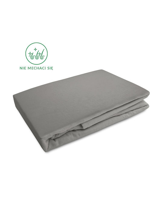 Darymex Cearceaf De Pat King Size Din Flanel Cu Hugger Din Cauciuc 180x200cm Gri