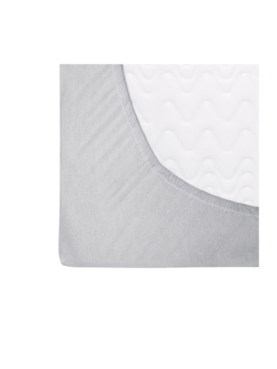 Darymex Cearceaf De Pat Simplu Din Flanel Cu Hugger Din Cauciuc 90x200cm Gri Deschis