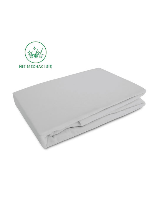 Darymex Σεντόνι King Size Φανελένιο με Λάστιχο 180x200εκ. Σταχτί