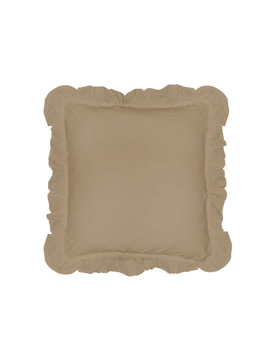 Darymex Decorative Pillow Case 100% Cotton Beige 40x40cm