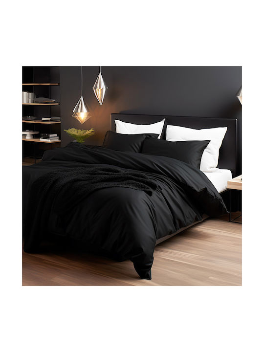 Darymex Deko Kissenbezug aus 100% Baumwolle Schwarz 40x60cm