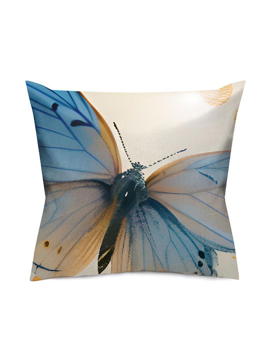 Darymex Dekorativer Kissenbezug aus 100% Baumwolle Blau 40x40cm