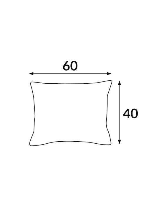 Darymex Dekorativer Kissenbezug aus 100% Baumwolle Helles Grau 40x60cm