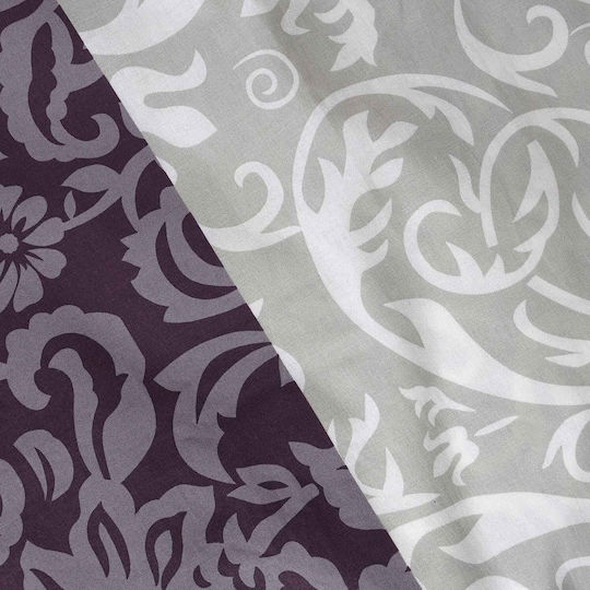 Darymex Cotton Duvet Cover Set 180x200cm Double With Pillowcase Purple Lilac