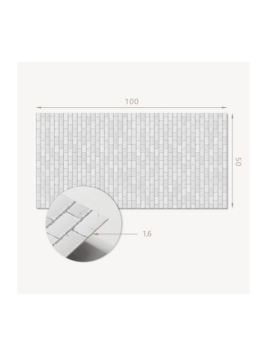 Wandsticker Vinyl Paneel 100x50 cm Ziegelmuster