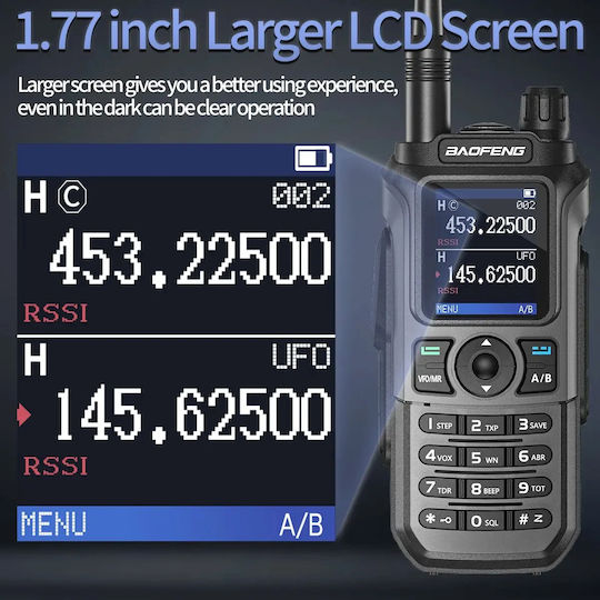 Baofeng UV-21 Pro Безжичен Пoмпoдeктър UHF/VHF 8W В Оранжев Цвят