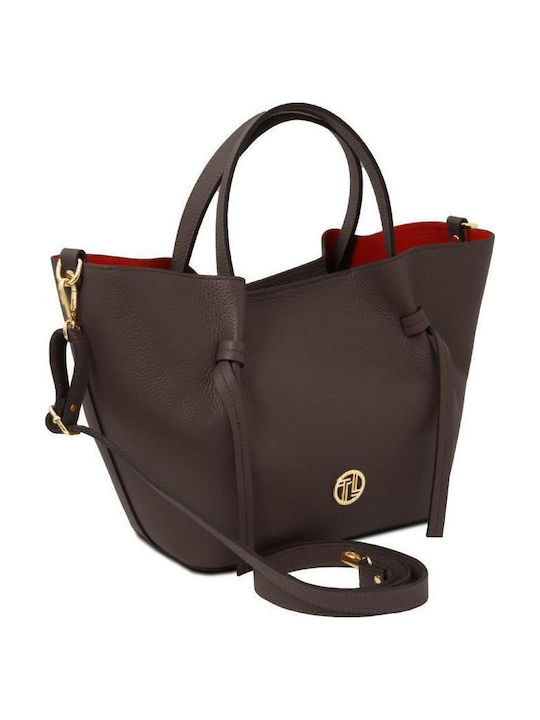 Leather Women's Shoulder Bag Brown