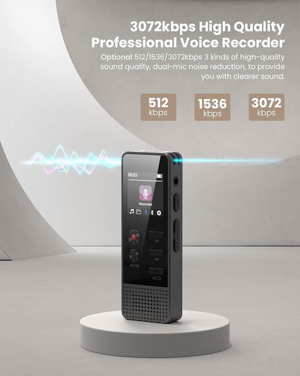 Înregistrator de voce digital LETX001LWYV7R cu memorie internă 64GB