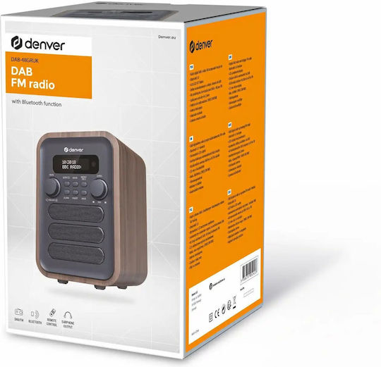 Denver Tragbares Radio-CD-Spieler mit Radio / Bluetooth Graufarbig