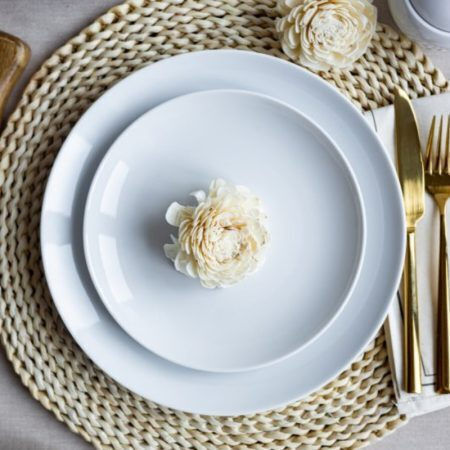 Lubiana Alb Porțelan Set de Vase 99buc