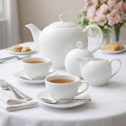 Lubiana White Porcelain Dinnerware Set 99pcs