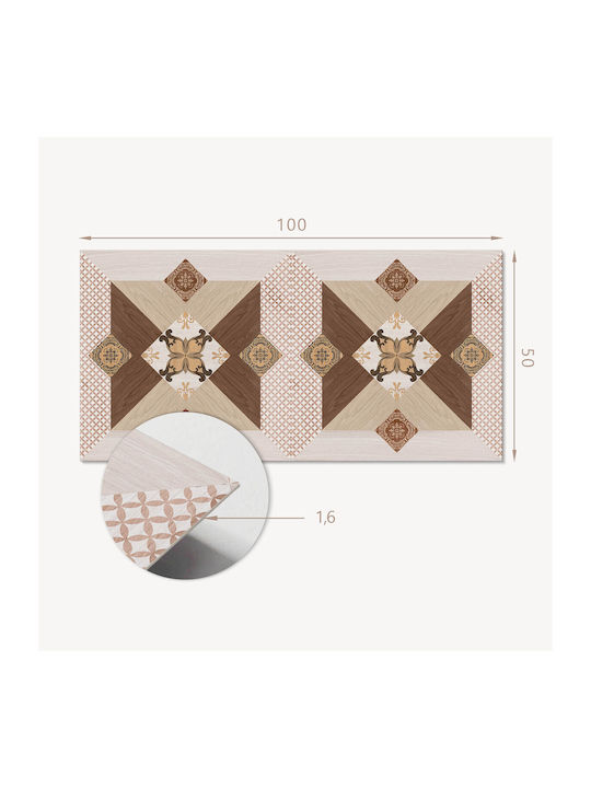 Panou Decorativ Vinilic de Podea 100x50 cm Model Mozaic Ornamente