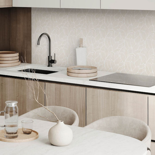 Vinyl Tile Stickers Hallway Thin Sheets Wavy Shapes 20x20x20 Cm