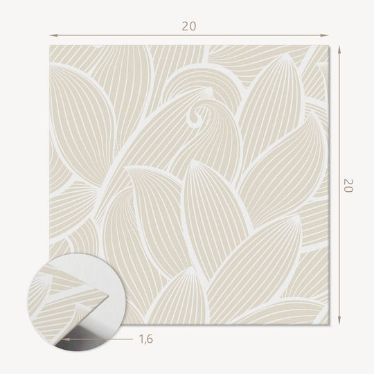 Vinyl Tile Stickers Hallway Thin Sheets Wavy Shapes 20x20x20 Cm