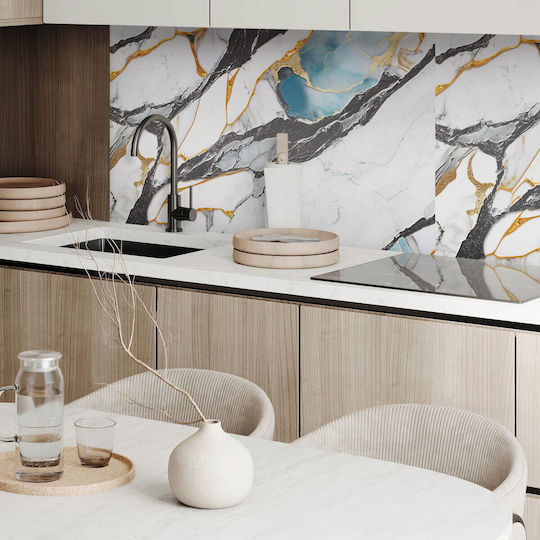 Self Adhesive Graphic Decoration Office Or Study Marble Pattern Work 120x60 cm