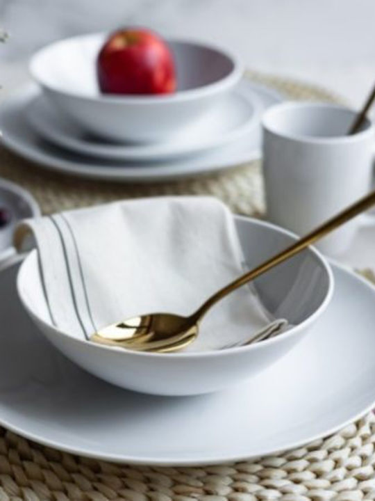 Emfasi Boss Bowl White Porcelain Dinnerware Set 40pcs