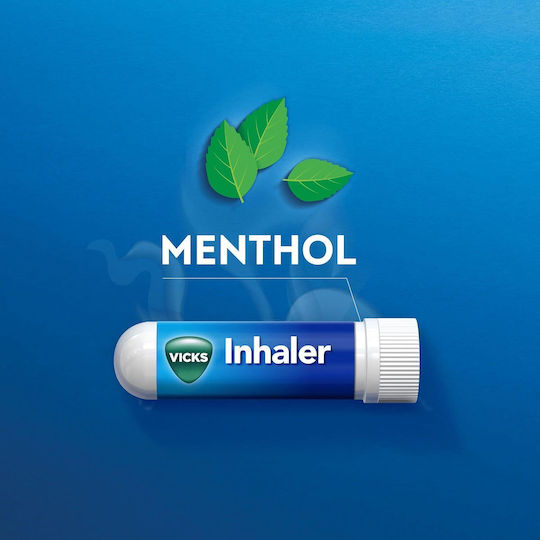 Inhalator Nazal Vicks Pentru Ameliorarea Congestiei Nazale Cauzate De Răceală Sau Alergii Aromă De Mentă