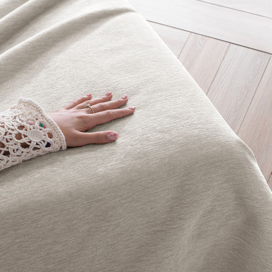 Filumi Double Coverlet Made of Beige Polyester 230x280cm