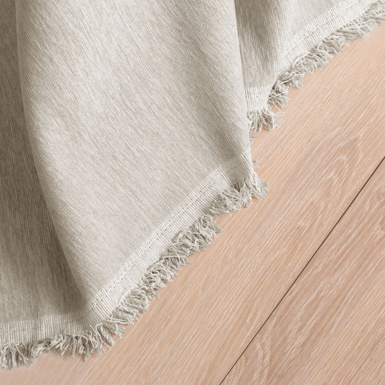 Filumi Double Coverlet Made of Beige Polyester 230x280cm