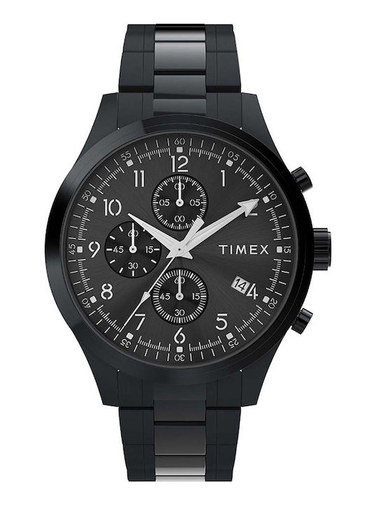 Timex Men's Watch 43mm Battery with Black Metal Bracelet Timex Men's Watch 43mm Battery with Black Metal Bracelet