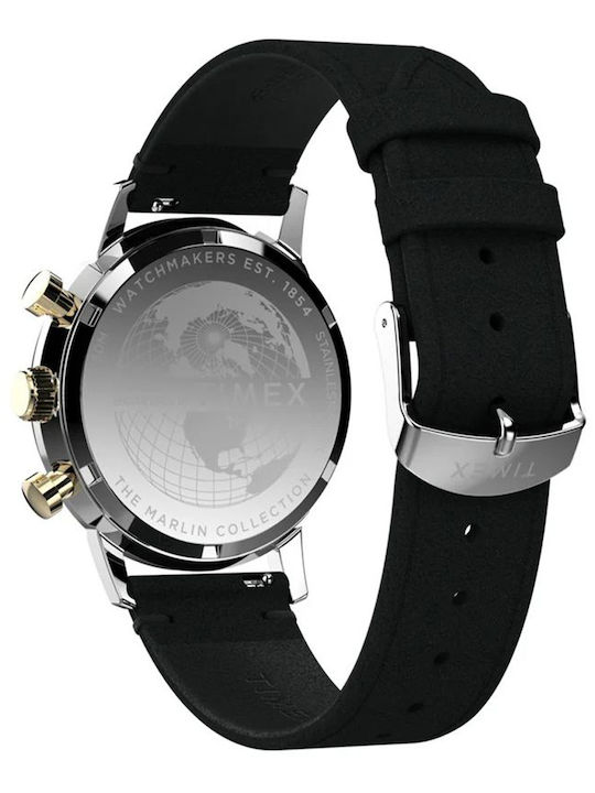 Timex Men's Watch 43mm Battery with Black Leather Strap