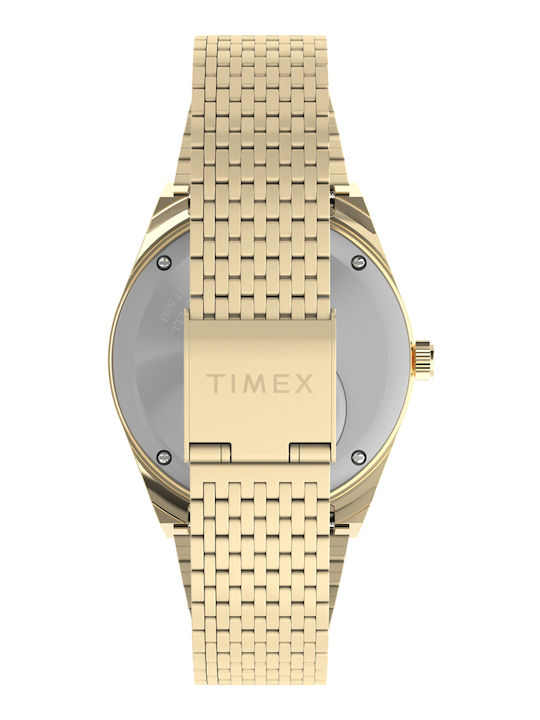 Timex Men's Watch 42mm Battery with Gold Metal Bracelet