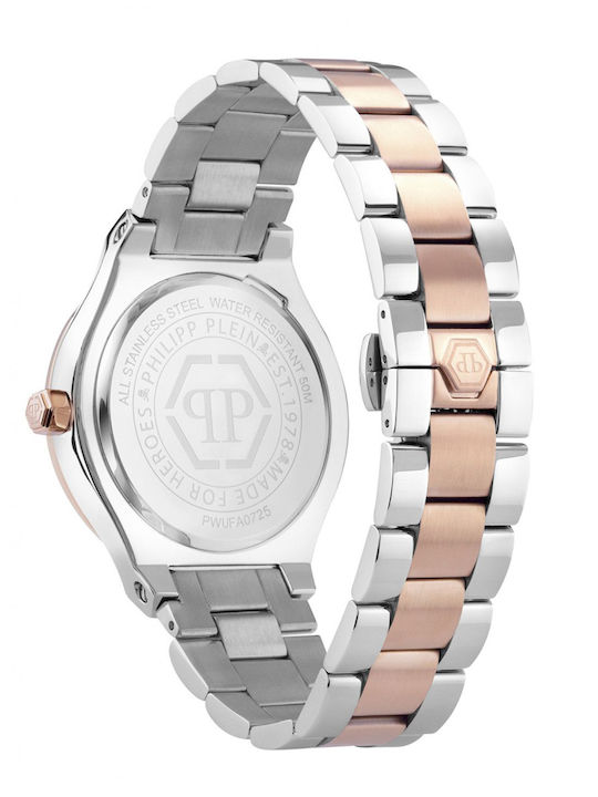 Philipp Plein Men's Watch 44mm Battery with Black Metal Bracelet