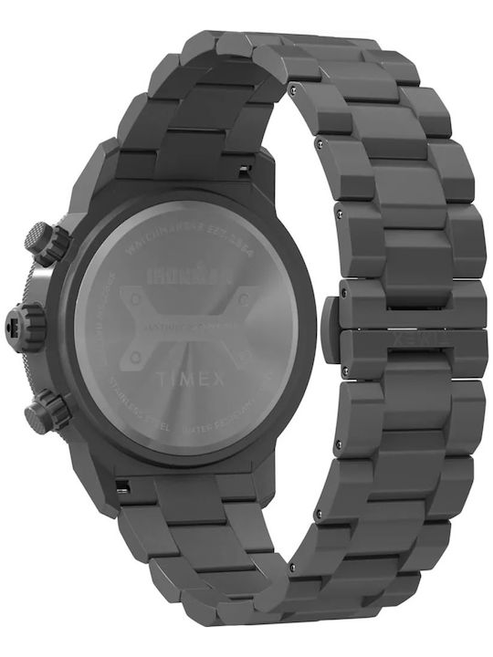 Timex Мъжки Часовник 44mm На Батерия с Сив Метална Гривна