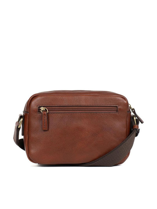 Geantă De Umăr / Tip Crossbody Pentru Bărbați Din Piele Maro