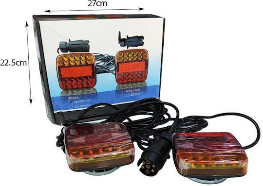 Trailer Lights LED Waterproof with Magnet 2 Pieces LD-02 12V Trailer Lights