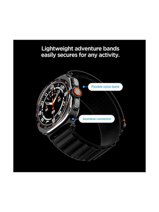 Spigen Wbf1 Tragbare Bänder Stoff Schwarz Galaxy Watch Ultra / Ultra 2