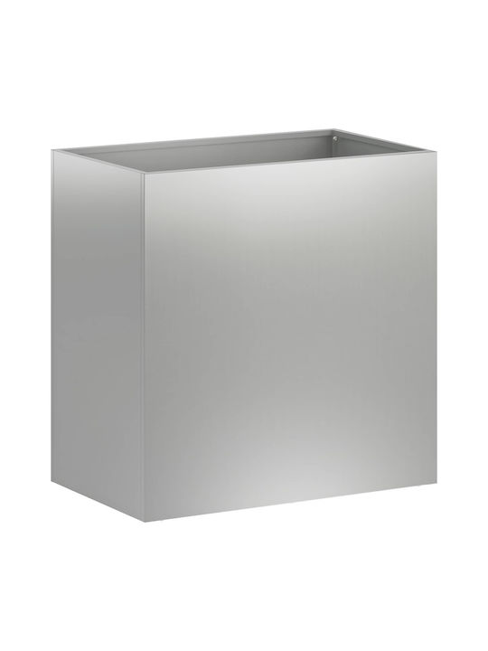 vidaXL Metallischer Silberner Blumentopf 50x30x40cm