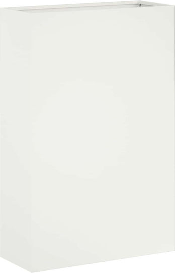 vidaXL Set of 2 White Metal Flower Pots 50cm