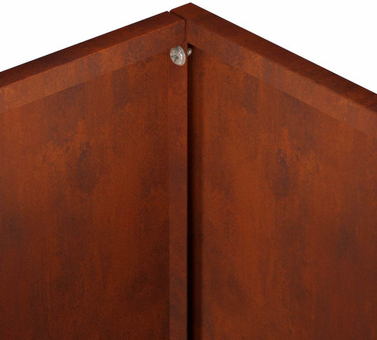 vidaXL Метална Саксия За Цветя Rusty 50x20x75см