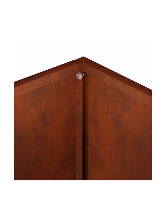 vidaXL Метална Саксия За Цветя Rusty 50x20x40см