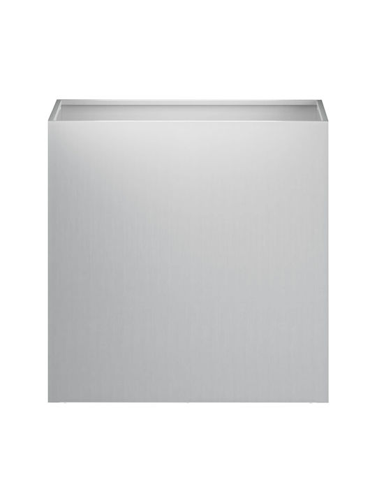 vidaXL Set of 2 Metallic Silver Flower Pots 50x40cm