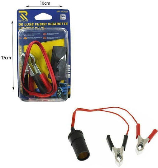 Rchang Car Cigarette Lighter Socket Adapter 12v Crocodile Clips W14257 De Luxe Fused Cigarette Lighter Plug