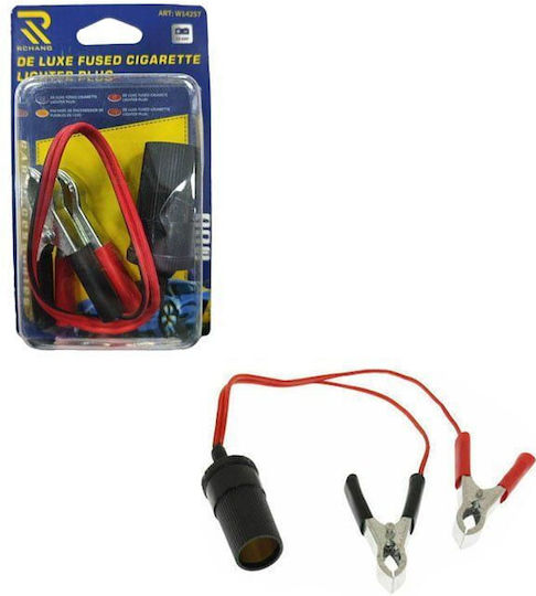 Rchang Car Cigarette Lighter Socket Adapter 12v Crocodile Clips W14257 De Luxe Fused Cigarette Lighter Plug