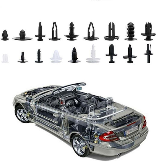 Set 445 Bucăți Cleme de Fixare Protecție Clipsuri Interioare Auto Clește