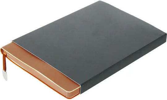Flexy Faux Leather Dyed Edges & Metal Detail Set 40 Notebooks 112 Sheets Ruled Blue Personalized