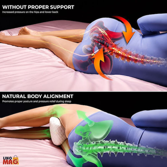 Pernă medicală Memory Foam 25x21x15cm Alb