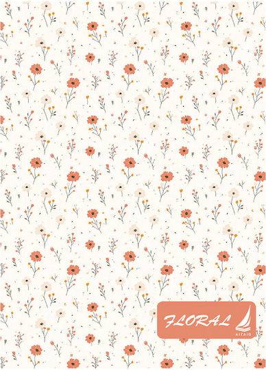 Ekdoseis Aigaio Spiral Ruled Notebook A4 30 Paper Sheets Floral