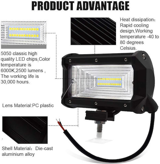 Off Road Projektorensatz LED Mitsubishi Pick-up Nissan PickUp 72W 2cm 2 Stück