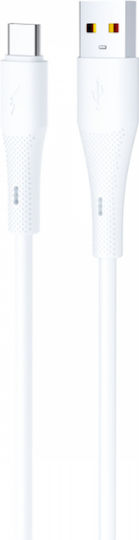 Jes Cable USB-C male - USB-A Λευκό 1m